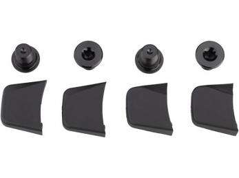 CRANK CHAINRING BOLT KIT 4-ARM 1X RED/FORCE D1 ALUMINUM BLACK