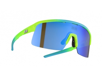 Brýle NEON ARROW 2.0, rámeček CRYSTAL YELLOW - CYAN MAT, skla MIRROR BLUE CAT 3