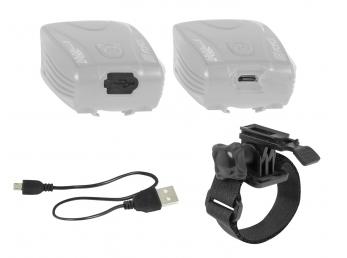 Světlo přední FORCE STREAM 400LM USB, černé