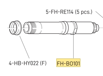 Campagnolo  osa zadního náboje zap. kol, duralová, pro věnečková ložiska