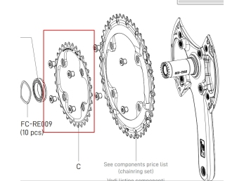 Převodník 13s Campagnolo SUPER Record WRL, 34z