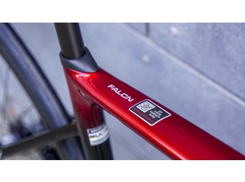 Ridley FALCN Shimano 105 Di2, UD Carbon + Candy Red Metallic + Silver