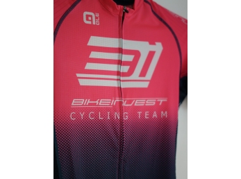Letní cyklistický dres ALÉ PRR  Bikeinvest Cycling Team Pink vel-S