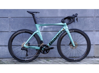 Bianchi Oltre COMP 105 Di2 12sp Metallic Celeste/Black - full glossy 2025