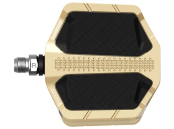 SHIMANO pedály MTB-ostatní PD-EF205 Flat pedály bez odrazek zlatá pro E-Bike/Trekking/Urba