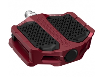 SHIMANO pedály MTB-ostatní PD-EF205 Flat pedály bez odrazek červená pro E-Bike/Trekking/Ur