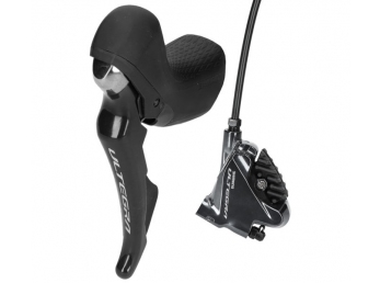 SHIMANO brzda+páka ULTEGRA BR-R8025-KIT přední/ST-R8025(J-kit) FLAT MOUNT polymer+chladič