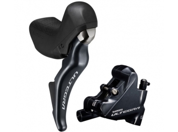 SHIMANO brzda+páka ULTEGRA BR-R8025-KIT zadní/ST-R8025(J-kit) FLAT MOUNT polymer+chladič
