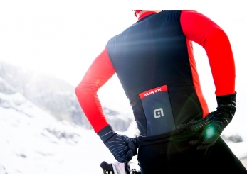 Zateplený cyklistický dres ALÉ pánský K-IDRO KLIMATIK red