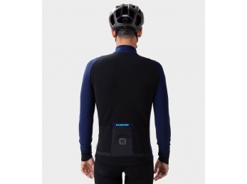 Zateplený cyklistický dres ALÉ pánský K-IDRO KLIMATIK navy blue - Velikost L