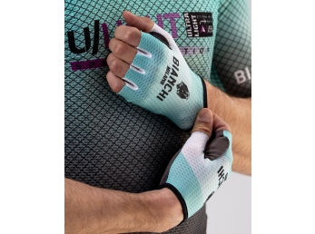 Bianchi Milano Remastered rukavice - white celeste