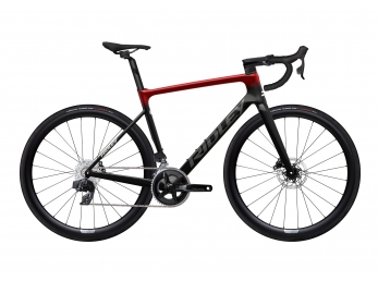 Ridley FALCN Sram Rival AXS, UD Carbon + Candy Red Metallic + Silver