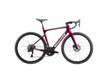 Bianchi INFINITO SHIMANO 105 Di2 12s Burgundy Red – White Full Glossy