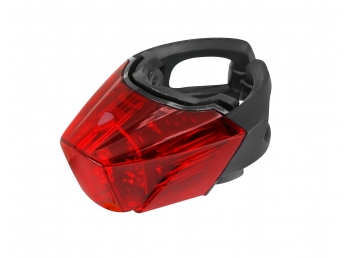 Světlo zadní FORCE CRYSTAL, 3 diody + baterie