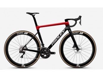 Ridley FALCN RS Shimano Dura Ace Di2 UD Carbon + Candy Red Metallic + Silver