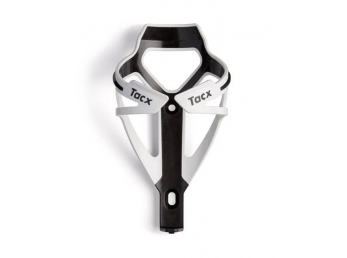 Košík láhve TACX DEVA, karbon-kompozit, černo-bílý