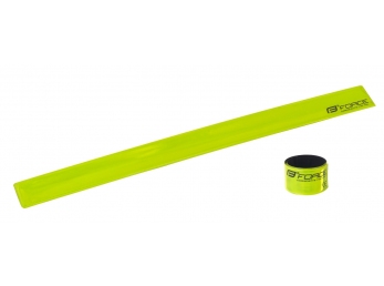 Reflexní pásek FORCE samonavíjecí 38 cm, žlutý
