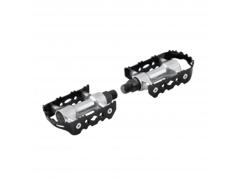 Pedály FORCE Al-Fe černo-stříbrné kuličkové