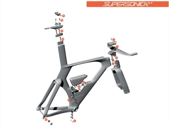 Wilier Supersonica SLR SHIMANO DURA-ACE Di2 R9270 2x12S TRIATHLON + PW FDJ