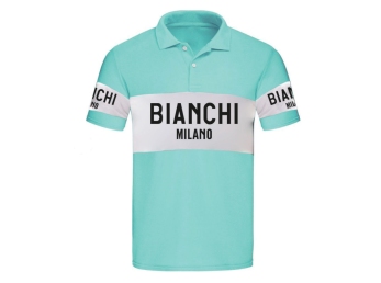 tričko polo Bianchi Milano RETRO - celeste