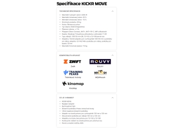 Trenažér WAHOO KICKR MOVE Smart Trainer +11speed kazeta